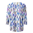 thumbnail image 4 of Soki T-Shirts de Mode pour Femmes, Col Rond Décontracté, Manches 3/4, T-Shirt Ample, Chemisiers et Chemises pour Dames, 4 of 5