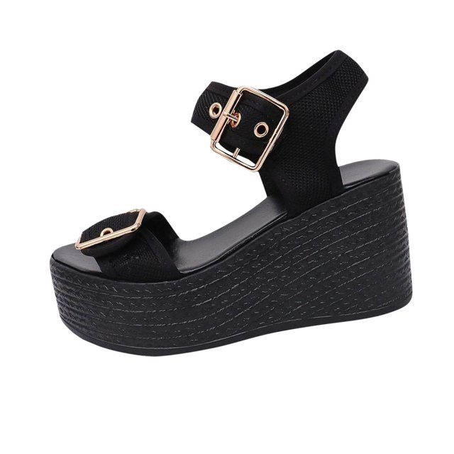 Platform Sandals Women Espadrille Wedge Comfortable Ankle Strap Open Toe Sandals for Walking