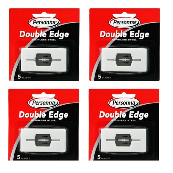 Personna Double Edge Blades Stainless Steel Refill Blades, 5 ct. (Pack of 4)