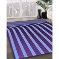thumbnail image 3 of Ahgly Tapis d'Intérieur Lavable en Machine Carré Transitionnel Violet Foncé, 5 Pieds Carré, 3 of 7