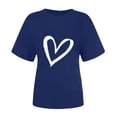 thumbnail image 4 of Diufon Hauts de la Saint-Valentin pour Femmes, Tunique Décontractée à Manches Courtes, Chandail à Col Rond, Blouse Tendance Mignonne à Imprimé Graphique, 4 of 6