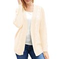 thumbnail image 1 of Cardigans en Tricot Épais à Manches Longues pour Femmes, Ouverts à l'Avant, Coupe Ample, Manteaux, 1 of 3