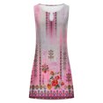 thumbnail image 4 of Cameland Robe Débardeur d'Été Décontractée Ample à Imprimé Floral pour Femme, Ajourée, Robe de Plage Sans Manches, 4 of 5