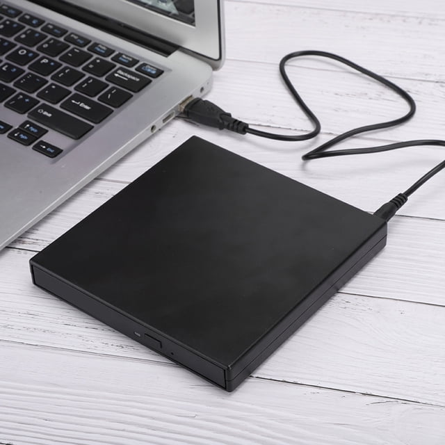 CD-ROM, CD DVD-RW External DVD Drive, Laptop Desktop Connecting Plug And Play Black for 2000 / XP / Vista / 7
