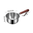 thumbnail image 2 of Casserole en Acier Inoxydable, Mini Casserole pour Réchauffer le Lait, Faire Fondre le Chocolat, Sauces, Répartition Uniforme de la Chaleur, Casserole de Cuisine Durable avec Poignée, Mesure de l'Huile, 2 of 9