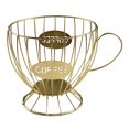 thumbnail image 2 of jifeng 1pcs Large Capacity Coffee Pod Holder Iron Keeper Capsule Coffee Basket Golden, 2 of 7