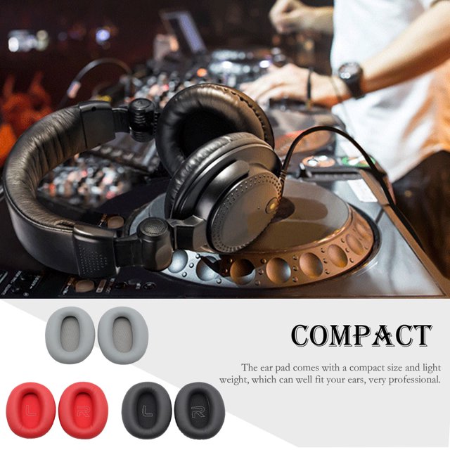 2x Ear Pads Earphones Solid leather and sponge Color Leather Cushion Gaming Headset Earpads Hearing Protection Hoop Replacement for W820BT Red