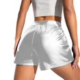 thumbnail image 3 of Clearance Sale 2025 Intimates Ladies Leather Shorts Multi Colored High Waisted Stretch Casual Shorts, 3 of 5