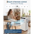 thumbnail image 5 of YUSAZENS 2-Pack 8000BTU Portable Air Conditioner, 8K Mobile Cooling Unit with White Body, White Top and Black Control Panel, ABS Compact Room AC, 5 of 5
