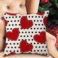 thumbnail image 4 of TIMIFIS Housses de Coussins 18x18 Pouces, Housse de Coussins en Lin de la Saint-Valentin avec Cœurs Rouges Amour pour Grand Canapé Sofa Intérieur Extérieur Décoration de Fête, 4 of 6