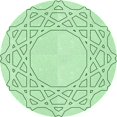 thumbnail image 1 of Ahgly Company Machine Washable Indoor Round Transitional Mint Green Area Rugs, 6' Round, 1 of 7