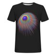 thumbnail image 2 of Birdeem T-Shirt Homme Impression Abstraite 3D Manches Courtes Col Rond Mode Décontracté Quotidien Vacances T-Shirt Haut Blouses, 2 of 5
