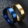 thumbnail image 2 of Wide Anti-rust Men Ring Stainless Steel Simple Exquisite Engagement Ring Fashion Jewelry, 2 of 10