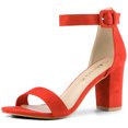 thumbnail image 1 of BLISSFUL STEP Women's Chunky High Heel Ankle Strap Sandals, 1 of 7