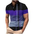 thumbnail image 2 of Weiqiqre Tshirts Shirts for Men Short Sleeve Tee Color Block Crew Neck Pullover Casual Basic Shirts, 2 of 4