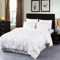 thumbnail image 1 of HAOK Ensemble de Couette Plissée Très Grand 8 Pcs, Literie en Microfibre, Blanc, 1 of 6