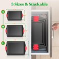 thumbnail image 2 of NutriChef Kitchen Deluxe Non Stick Carbon Steel 3 Piece Bakeware Set (2 Pack), 2 of 8