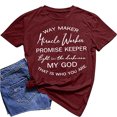 thumbnail image 5 of B91xZ Tuniques Grande Taille pour Femmes Coupe Décontractée Manches Courtes Col Rond Tee-Shirt Ample, Vin S, 5 of 5