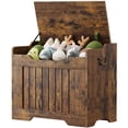 thumbnail image 3 of BeesClover Coffre de Rangement, Banc de Rangement avec Charnière de Sécurité, Coffre de Rangement en Bois, Coffre de Rangement à Couvercle Rabattable pour Couvertures, Banc de Rangement pour Entrée, Salon, Chambre, 3 of 10