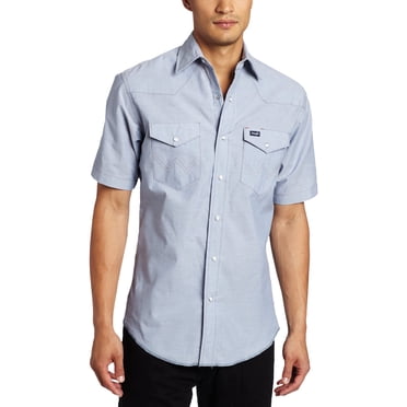 Wrangler Chemise de Travail Western à Manches Courtes à Boutons-Pression pour Homme