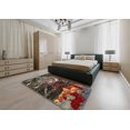 thumbnail image 4 of Ahgly Company Indoor Rectangle Abstract Red Abstract Area Rugs, 8' x 10', 4 of 6
