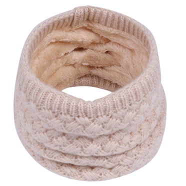 Fgnfyis Foulard Chaude d'Hiver pour Enfants Garçons Filles Enfants Bébé Col Tricoté Foulards de Cou Cadeau pour Bébé Beige Taille Unique