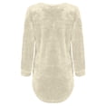 thumbnail image 5 of IMENGL Chandail à Col Rond en Peluche à Manches Longues, Beige 3TG, Taille M-5TG, 5 of 5