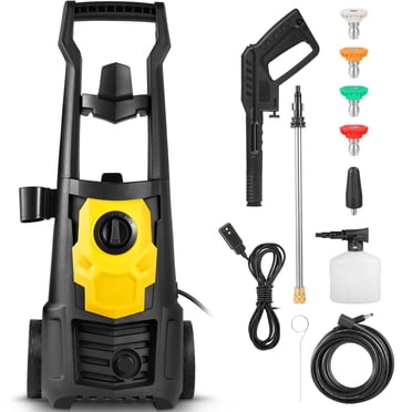 KFFKFF Electric Pressure Washer, 2000 Max PSI(ETL Certified) 1.76 GPM Power Washer with 30 FT Hose, 5 Quick Connect Nozzles, Foam Cannon, Portable to Clean Patios, Cars, Fences, Driveways and Decks