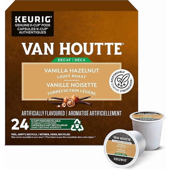 Van Houtte Décaféiné. Vanille Noisette Keurig K-Cup Pods 96 Unités