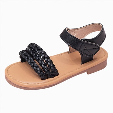 gdxvjhbj Sandales pour Tout-Petits Sandales pour Enfants pour Filles Chaussures avec Semelle Intérieure Sandales de Plage pour Enfants Légères et Antidérapantes Sandales pour Filles Été Plage Petites Semelles Taille 10.5 (Noir,10.5 Petit Enfant)