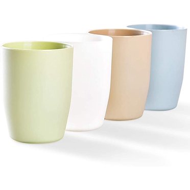 Unbreakable Drinking Cup, 12oz Reusable Wheat Straw Tumbler Bathroom Stackable Toothbrush Cups Tea Juice Coffee Cup, Dishwasher Safe, Biodegradable Heaithy