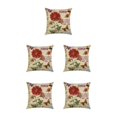 thumbnail image 2 of Maytalsory Easy To Change Flowers Pillowcase Addition To Home Decor Polyester Decorative Pillow Cushion Covers Soft Durable kztym001-3 5Set, 2 of 6