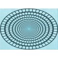 thumbnail image 1 of Ahgly Company Machine Washable Indoor Rectangle Transitional Aquamarine Stone Green Area Rugs, 7' x 10', 1 of 7