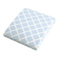 thumbnail image 1 of Kushies Flannel Fitted Change Pad Sheet with Slits - Blue Lattice, 1 of 2