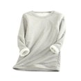 thumbnail image 1 of Pull à Manches Longues Manches Longues Sweat-Shirt Basique Automne Hiver Robe Couleur Unie Hauts Chauds, 1 of 3