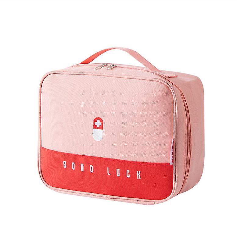 1pc First Aid Kit Empty First Aid Kit Portable First Aid Kit for Emergency Situations at Home, Office, Hiking, Camping (Pink)