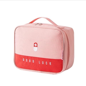 1pc First Aid Kit Empty First Aid Kit Portable First Aid Kit for Emergency Situations at Home, Office, Hiking, Camping (Pink)