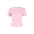 thumbnail image 3 of Wangsaura Womens Crewneck Short Sleeve Ribbed T-Shirt Slim Fit Tops Solid Basic Tee, 3 of 6