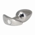 thumbnail image 3 of Pillow Talk Sneaky Luxurious Crystal Acrylic Anal Plug, Silver, 3 of 5