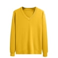 thumbnail image 1 of Pisexur Chandails pour Hommes Mode Chandail Uni à Enfiler Décontracté Uni Manches Longues Col en V Chandails Légers Chauds d'Hiver d'Automne, 1 of 6
