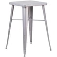 thumbnail image 3 of Flash Furniture Table de Bar Carrée en Métal de 28 Pouces en Noir, 3 of 9