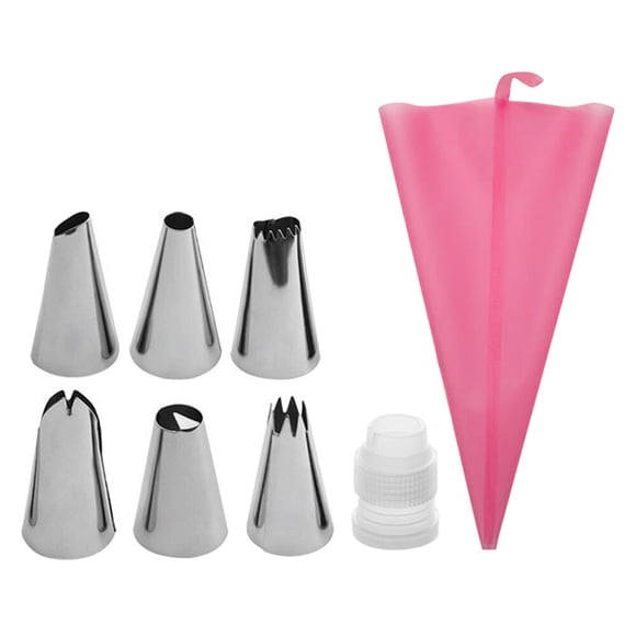 Cake Decor Stainless Steel Cake Decorating Supplies Cake Turntable 8PCS/Set DIY Cream Tools