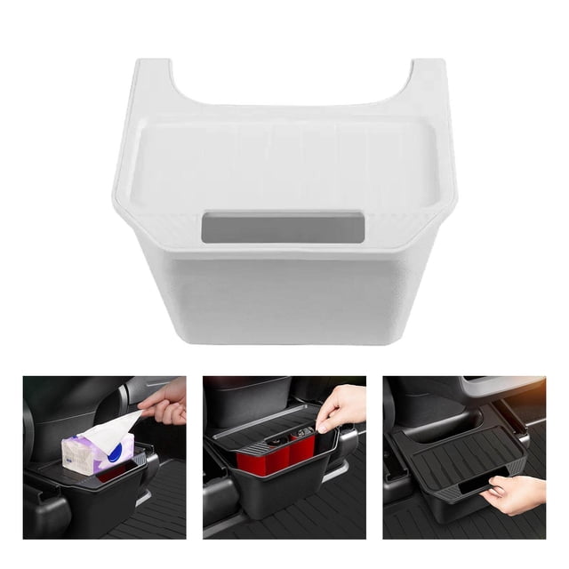 under Seat Storage Box black Hidden Seat Storage Box Tray for Tesla Model Y Upgrade White