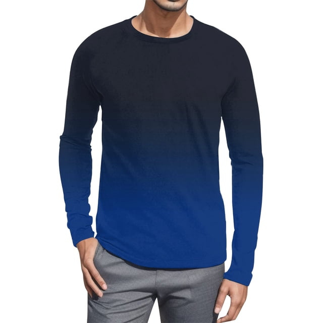 WEAIXIMIUNG Noël Homme Automne Hiver Décontracté Brossé Col Rond Manches Longues Chemise de Base Haut Blouse