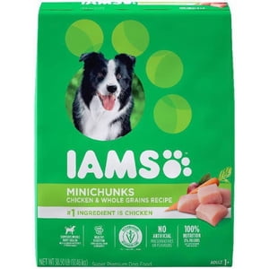 Iams Minichunks Chicken & Whole Grains Recipe Dry Dog Food 38.5KG