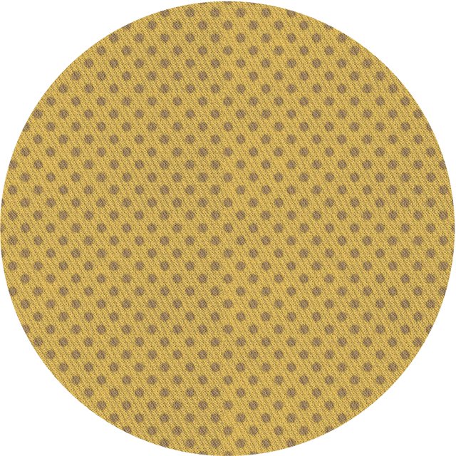 Ahgly Tapis Rond Lavable en Machine Intérieur Transitionnel Brun Cannelle, 6 Pieds Rond