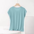 thumbnail image 4 of BLVB Plus Size Pajama Tops for Women Loose Fit V Neck Short Sleeve Soft Modal Sleep Shirts Loungewear, 4 of 6