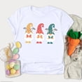 thumbnail image 2 of RKSTN Hauts pour Femmes 2024 Mode Pâques Mignon Lapin Imprimé Col Rond Hauts Coupe Ample Manches Courtes Blouse Unie Hauts, 2 of 6
