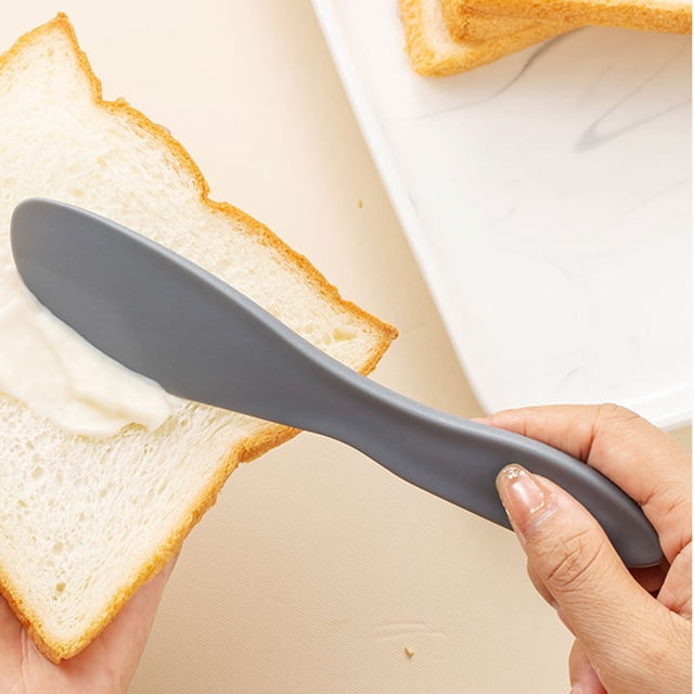 Cake Scraper, EDHITNR Flexible Plastic Spatula Tool, Multipurpose Kitchen Baking Scraper Non-SKidGrip for Frosting Dressing Pudding, Gray