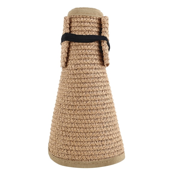 FAIWAD Sun Hats for Women Wide Brim Breathable Straw Sun Hats Roll Up Ponytail Hat Summer Foldable Beach Hat